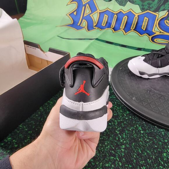 Jordan 6 Rings "Black/University Red/White" Toddler Boys' Shoe-323420 067 Sz 9c - Picture 4 of 9